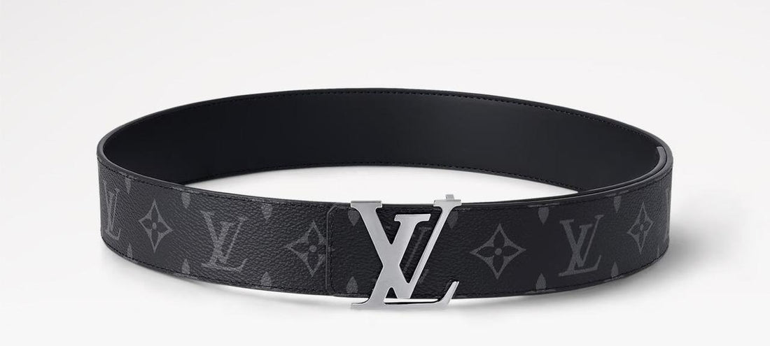 Black Monogram Letter-Buckle Belt