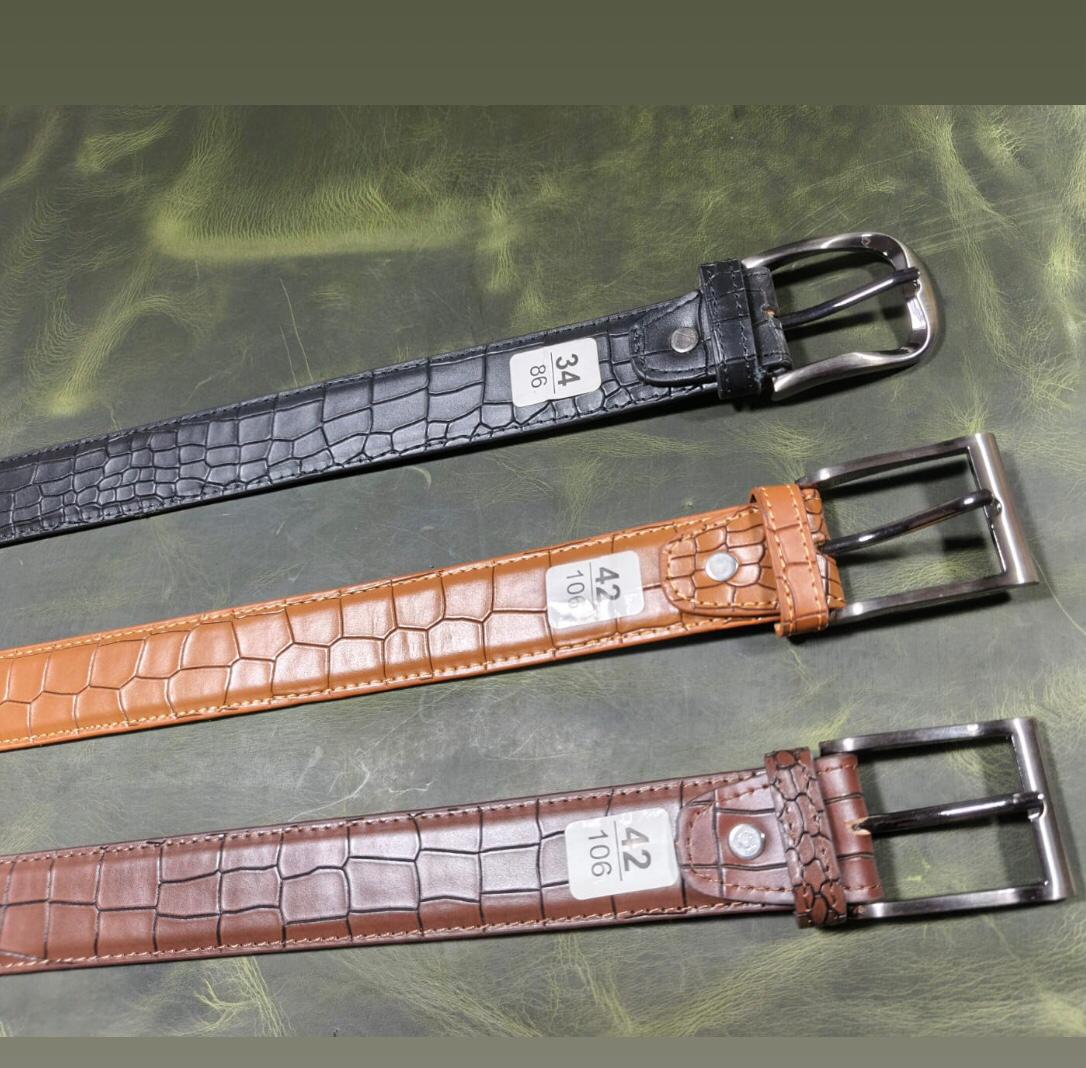 Crocodile-Pattern Pin-Buckle Belt - view 4
